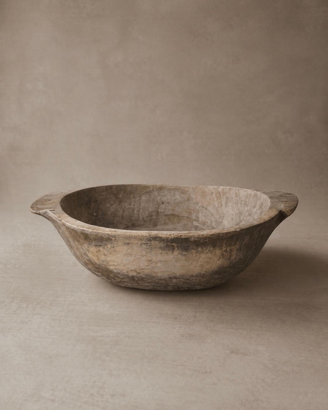 East African Sculptural Wood Basin
