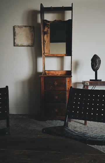 Antique Hall Tree with Storage