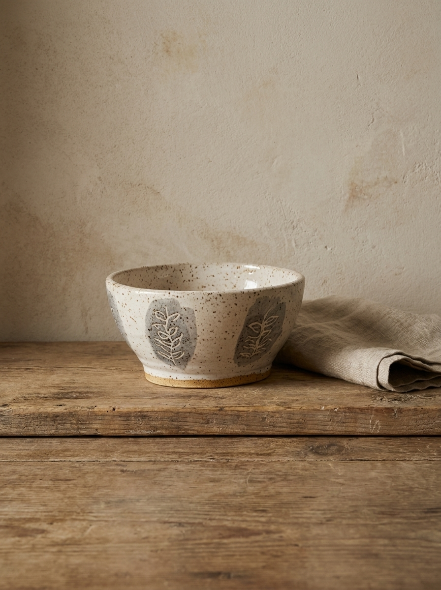 Wide Carved Bowl