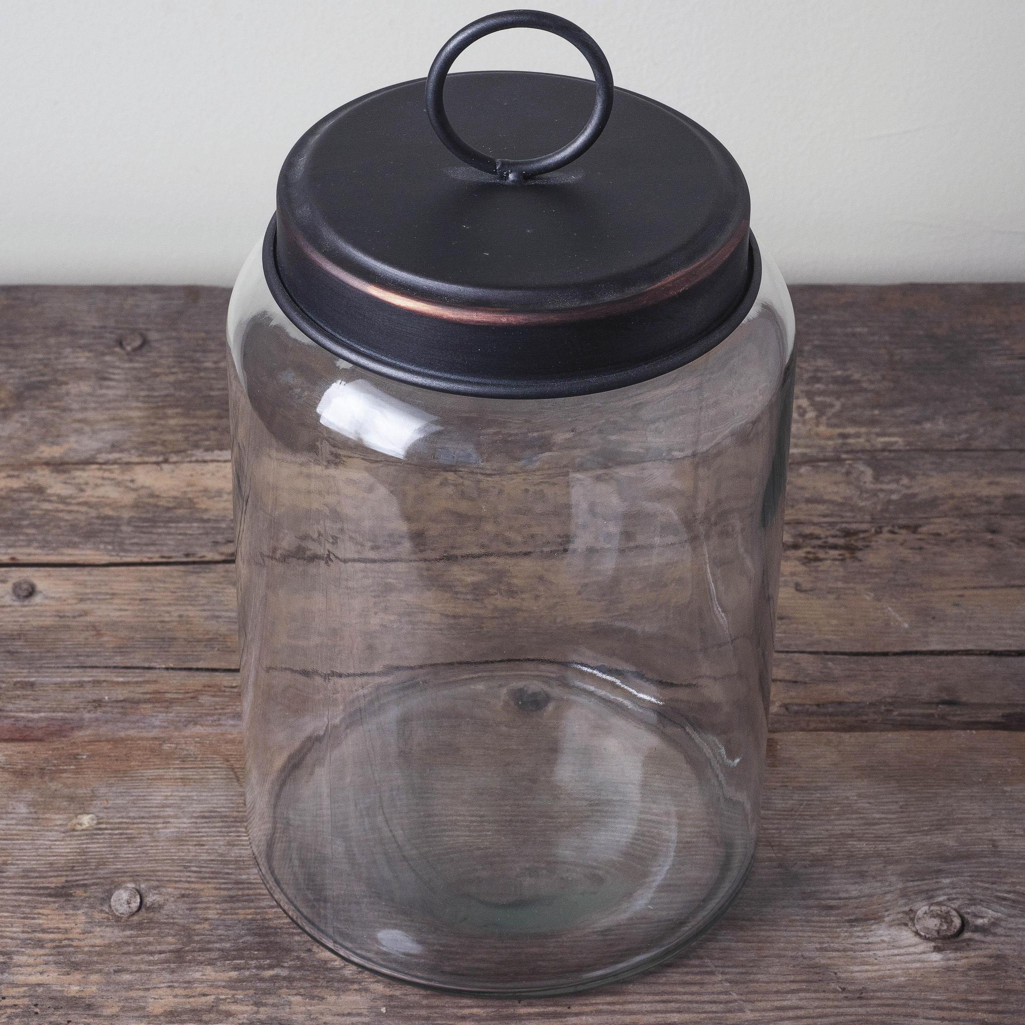 Glass Canister with Metal Lid