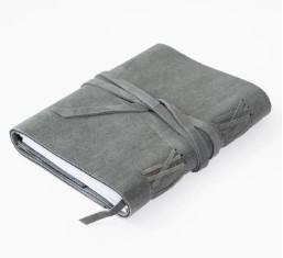 Suede Journal with Organic Cotton Paper - LARGE