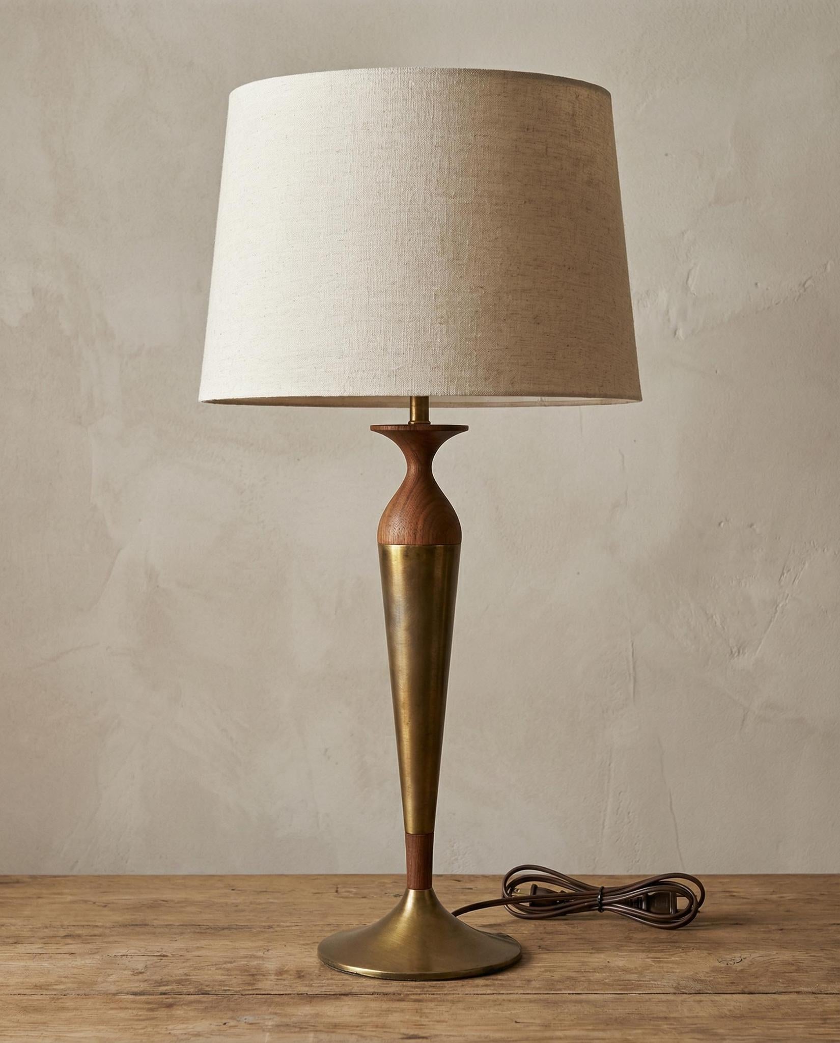 Midcentury Modern Walnut Lamp