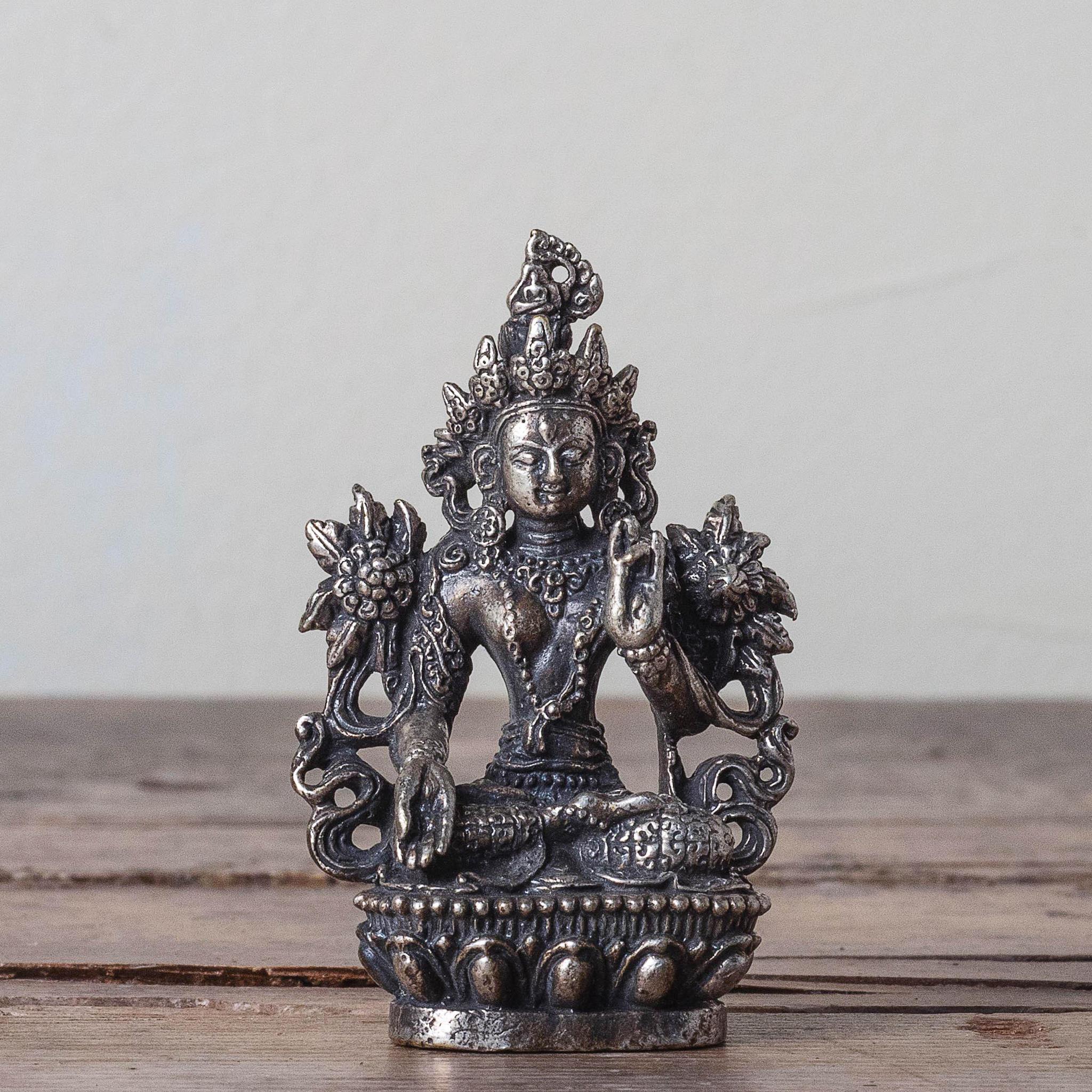 White Tara Deity Statuette