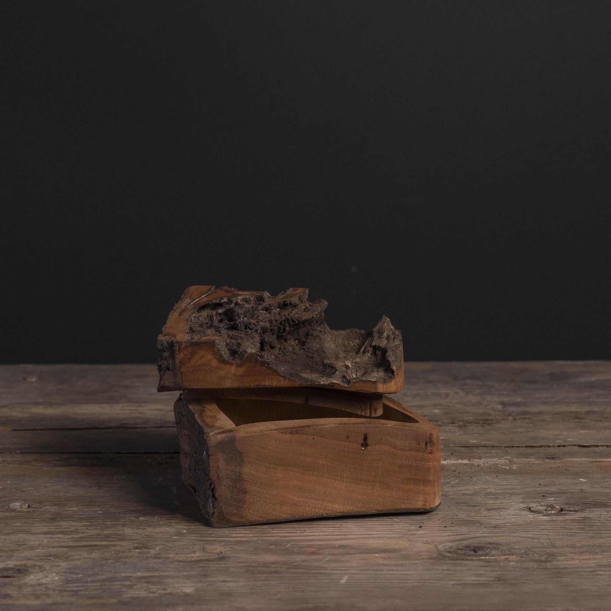 Local Burl Pedestal Box