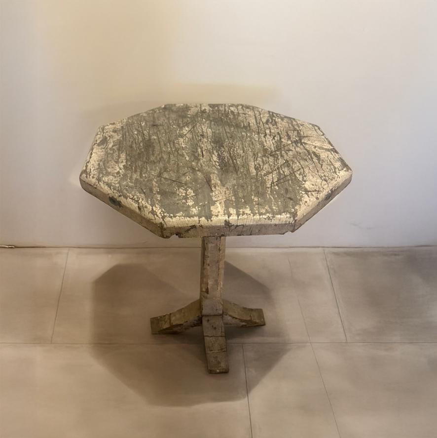 Octagonal Antique Side Table
