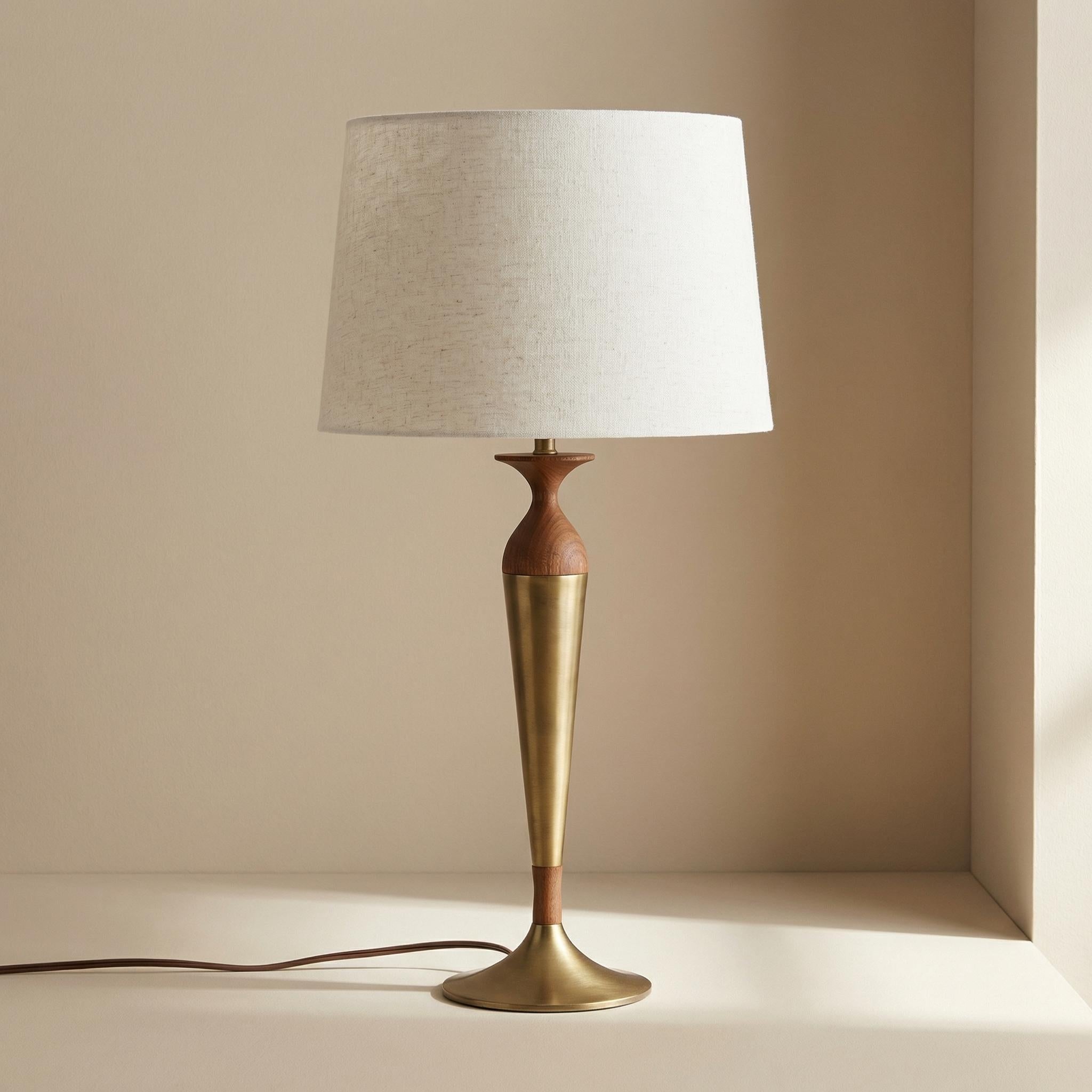 Midcentury Modern Walnut Lamp