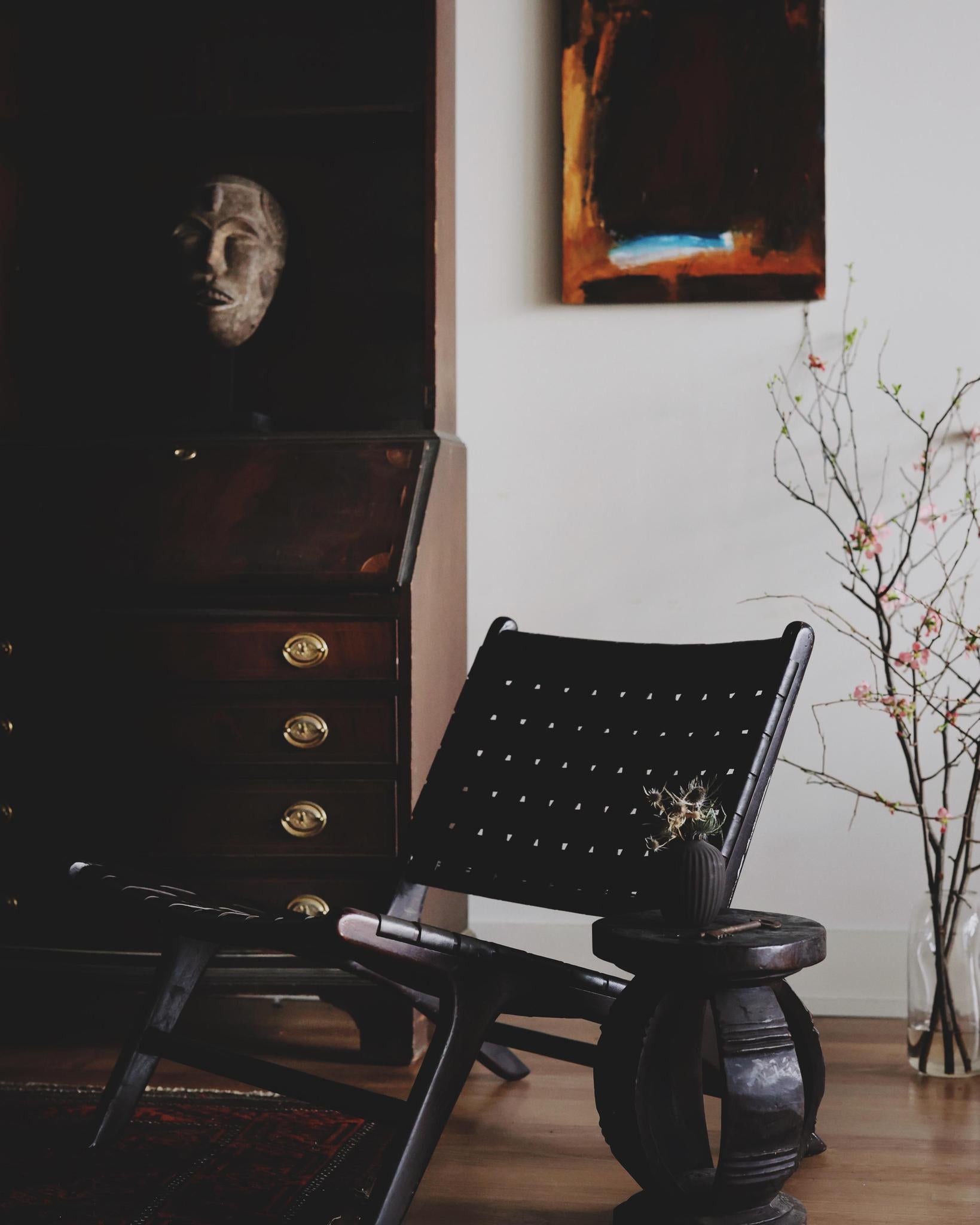 Andrianna Shamaris Woven Leather Chair