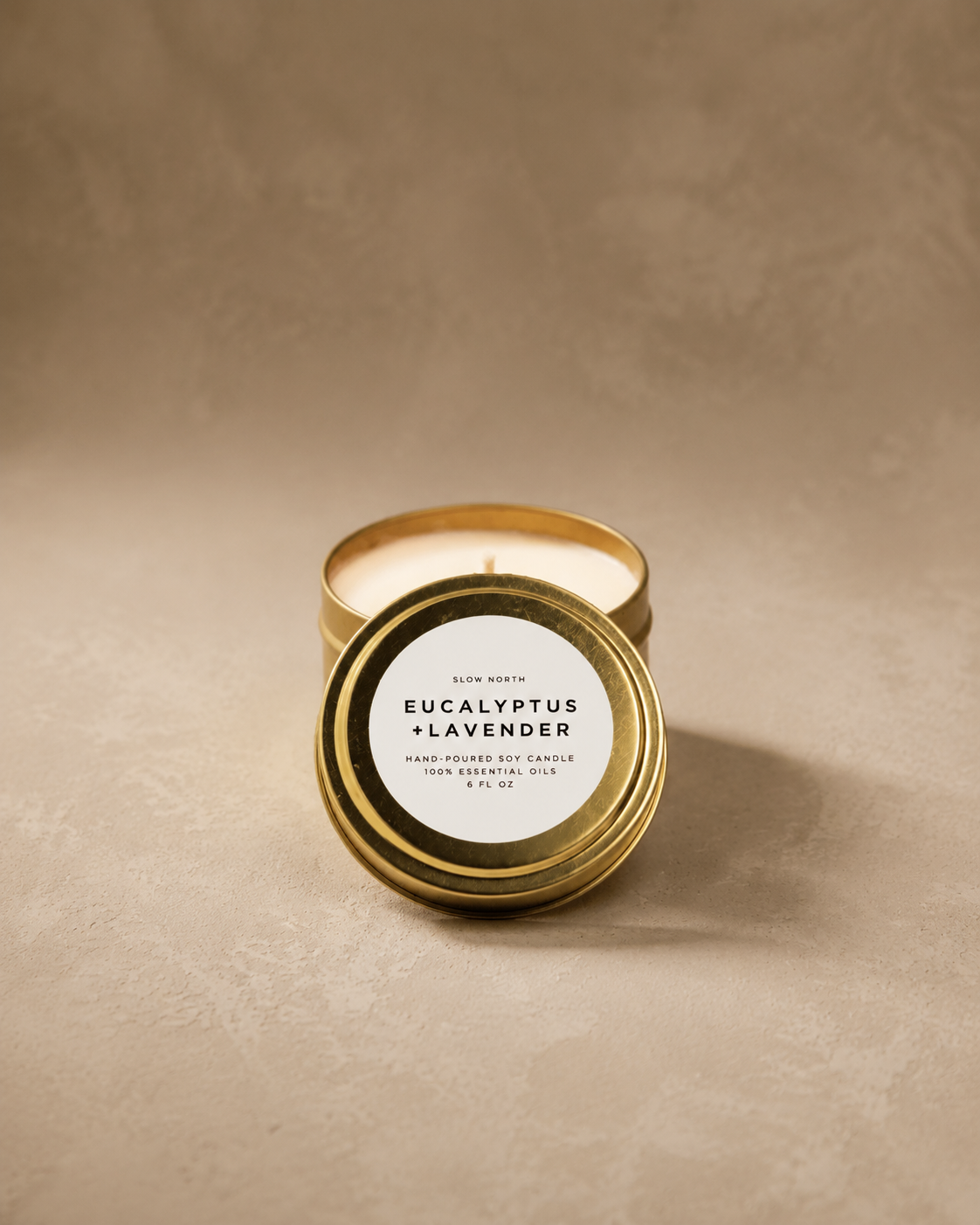 Eucalyptus + Lavender Travel Tin Candle
