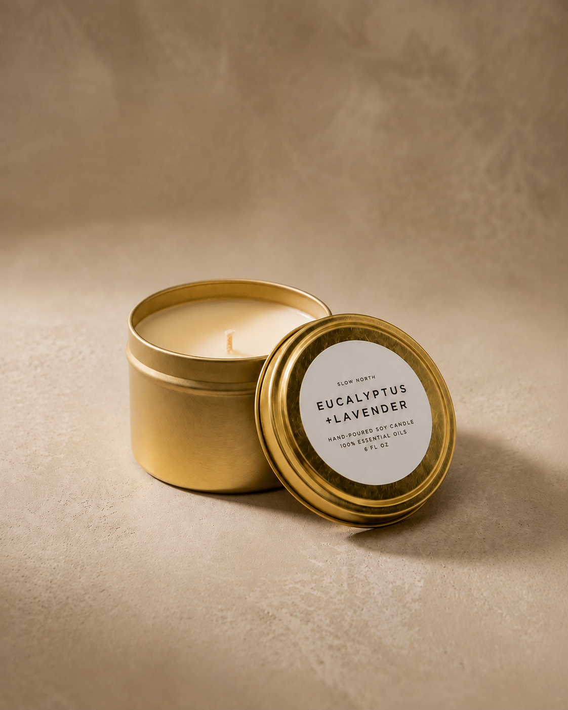 Eucalyptus + Lavender Travel Tin Candle