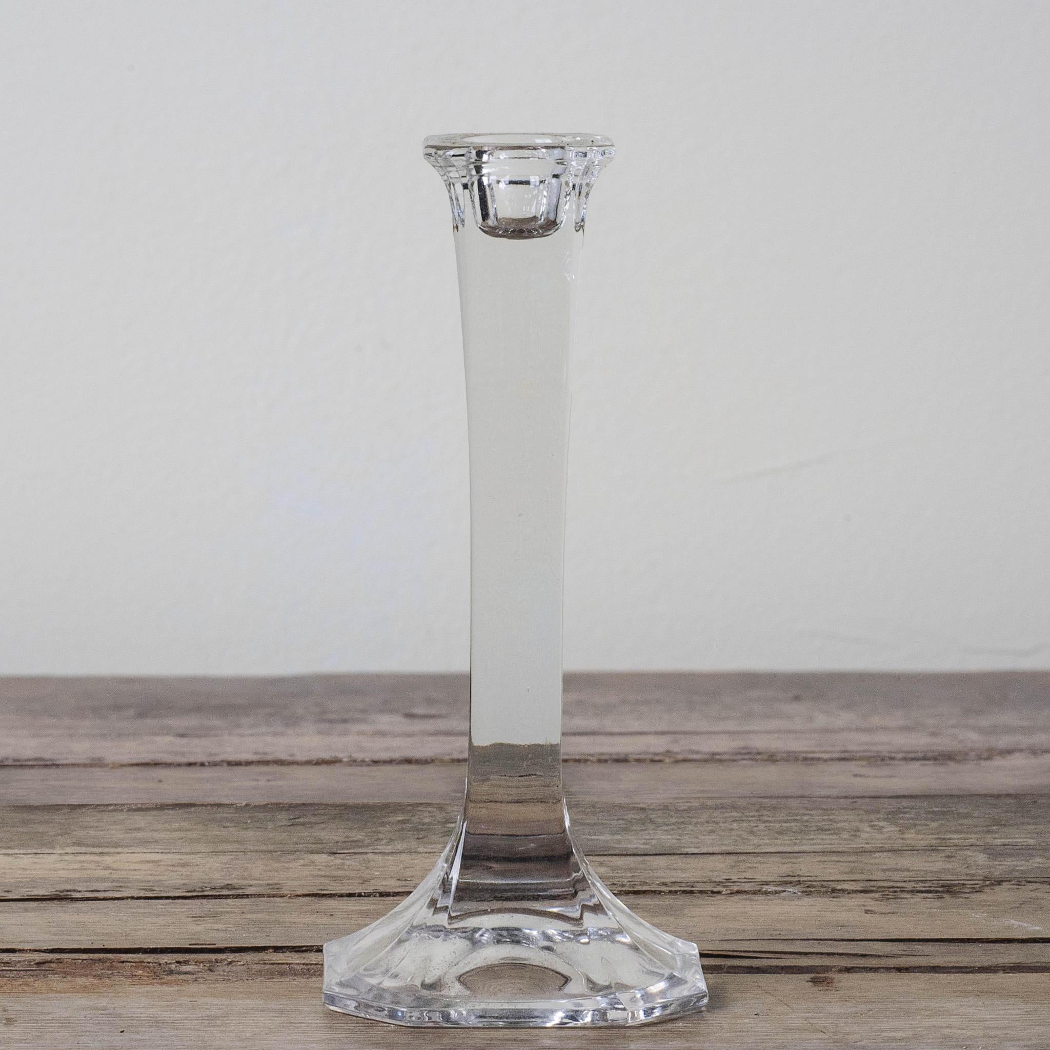 Glass Candlestick Holder - Tall