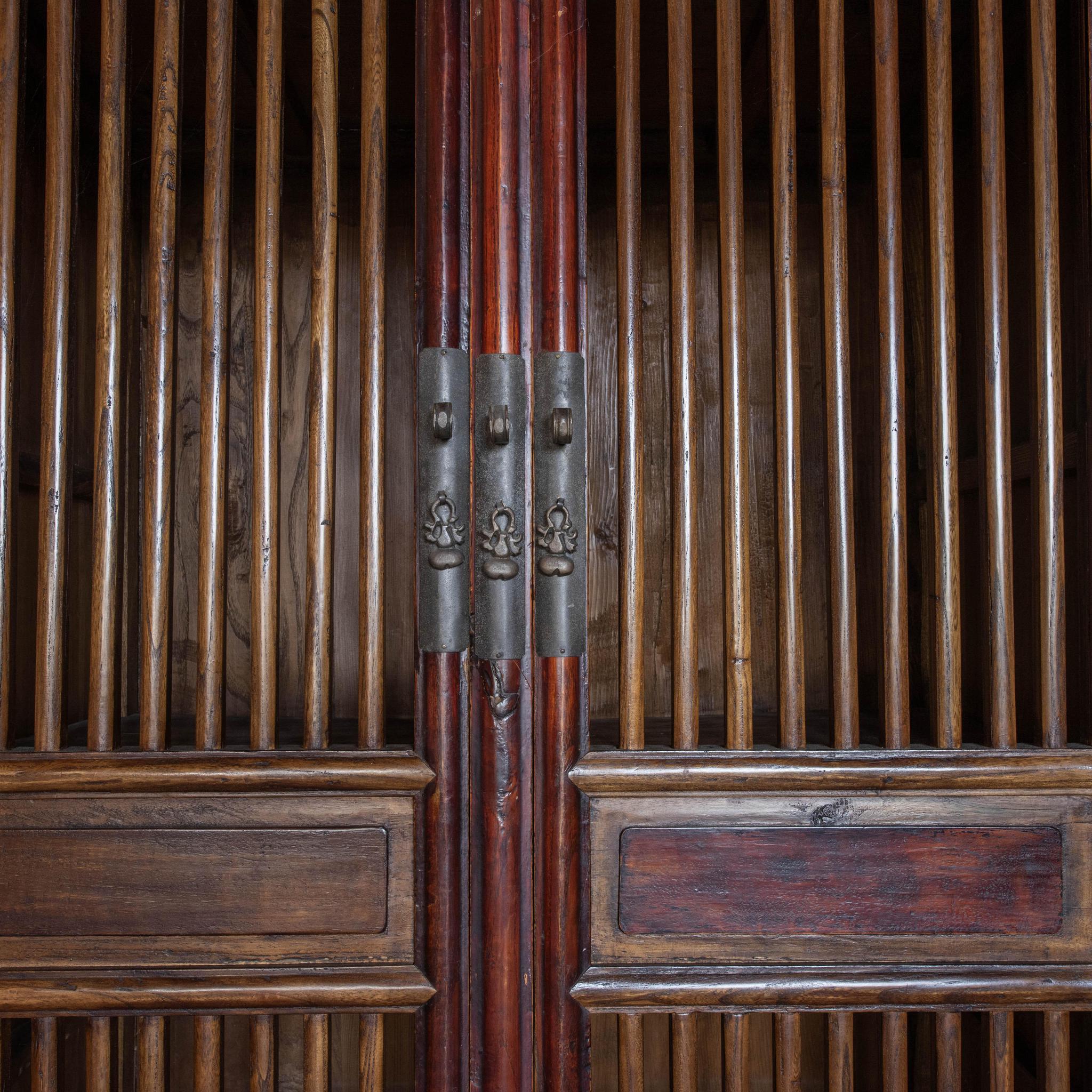 Antique Elmwood Root Armoire