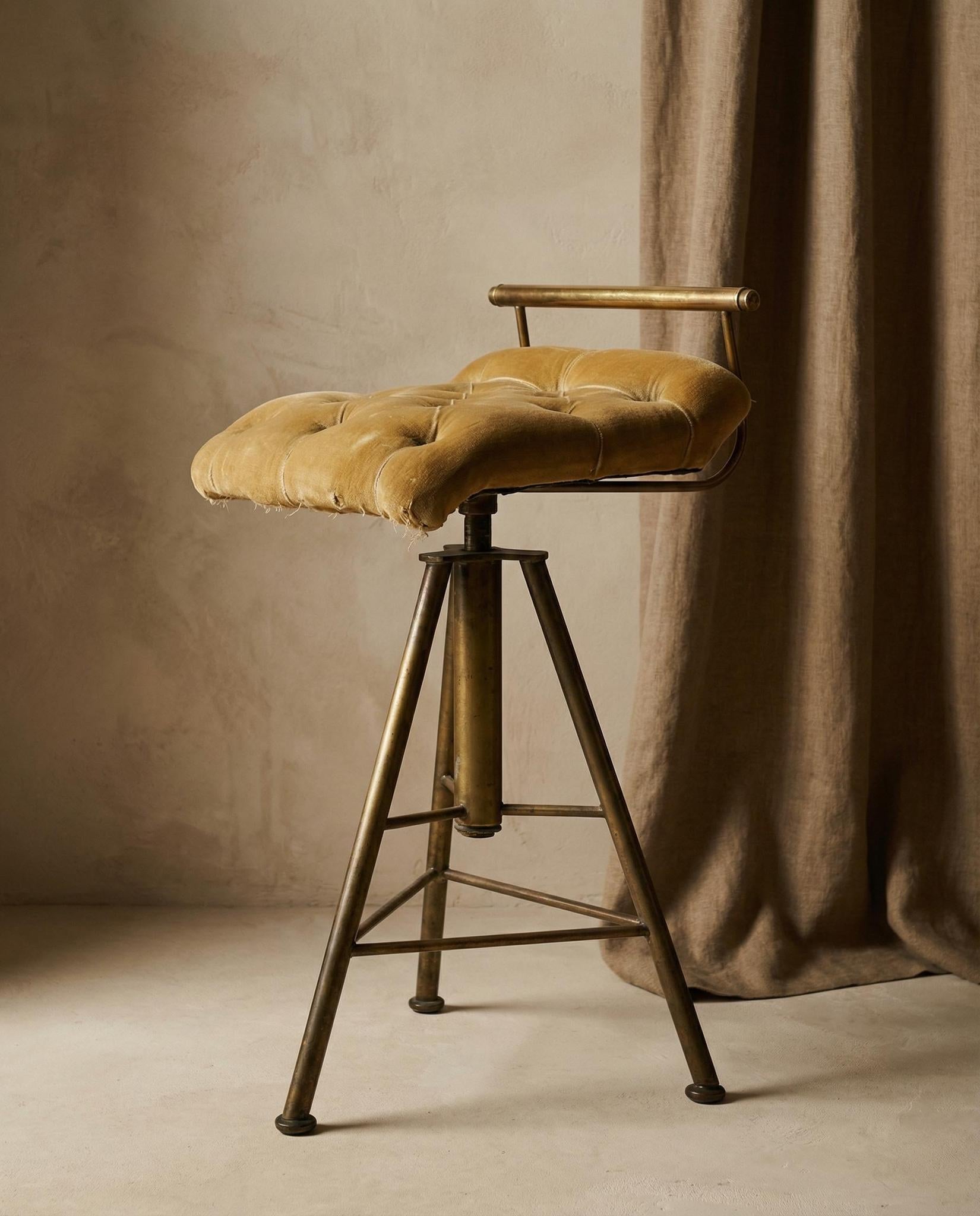 Brushed Gold Opera Stool