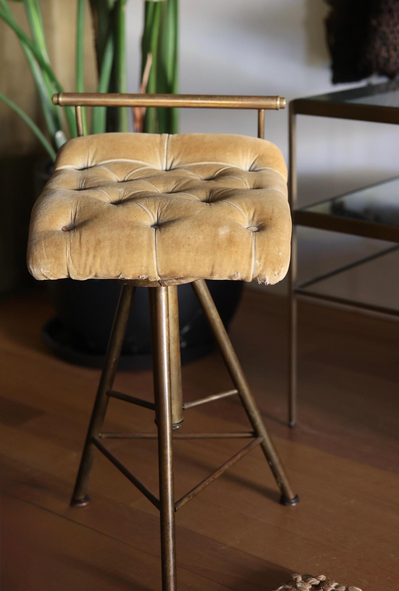 Brushed Gold Opera Stool