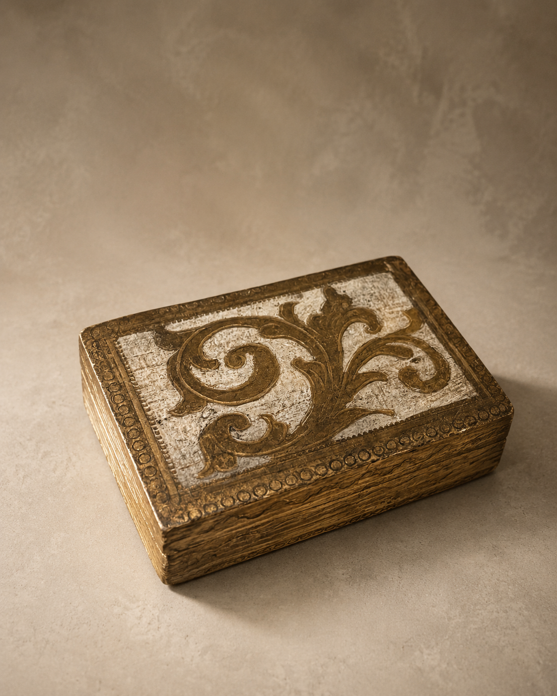Hand-painted Florentine Italian Treasure Box