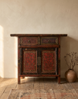 The Vermilion Garden Cabinet, three-quarter view
