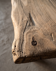 Second macro angle of the live edge and wormhole grain detail
