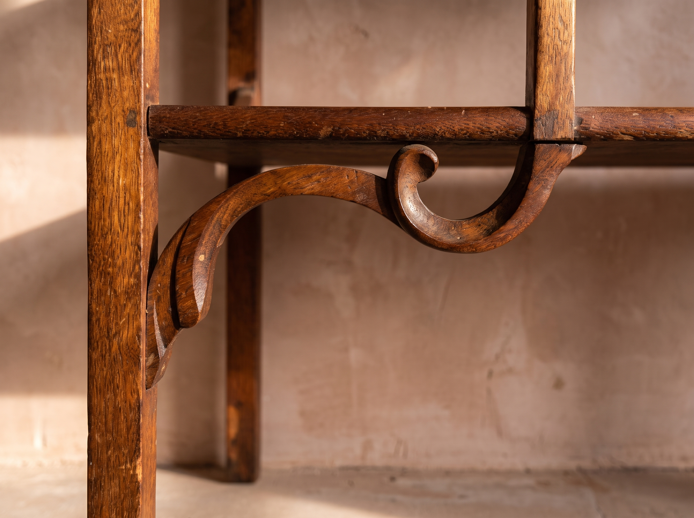 The Looking Glass Hall Tree, scroll bracket detail variant