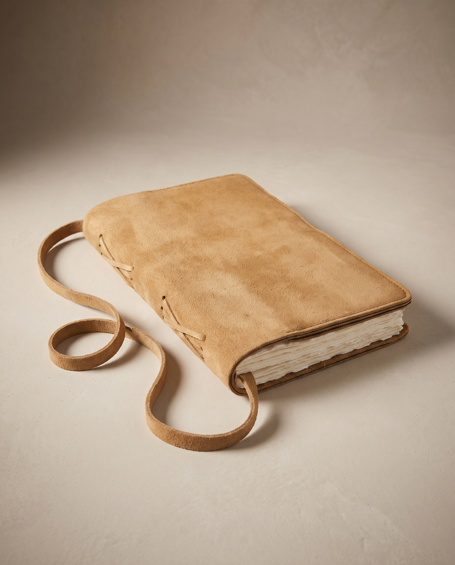 Suede Journal with Organic Cotton Paper Large