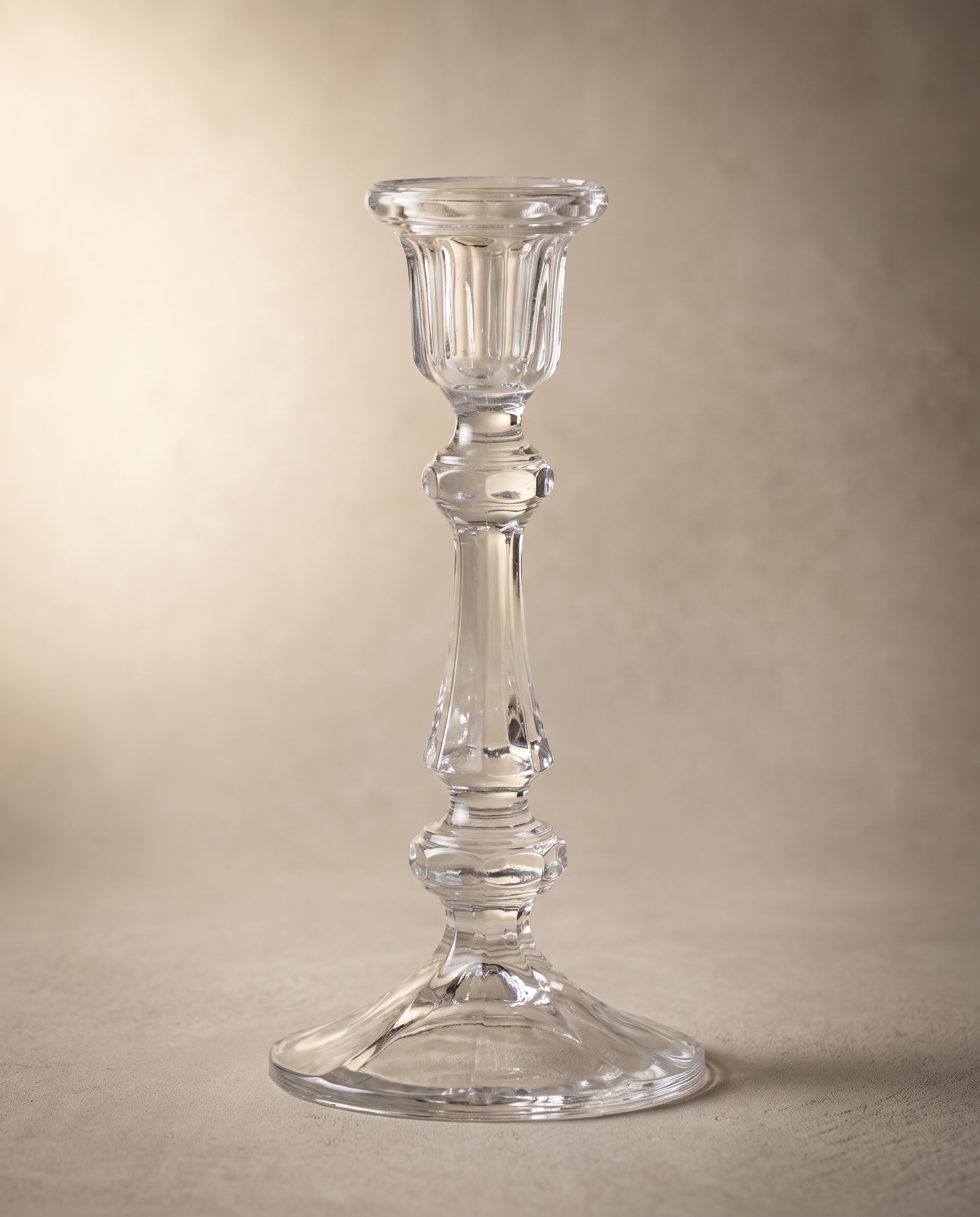 Glass Candlestick Holder Medium