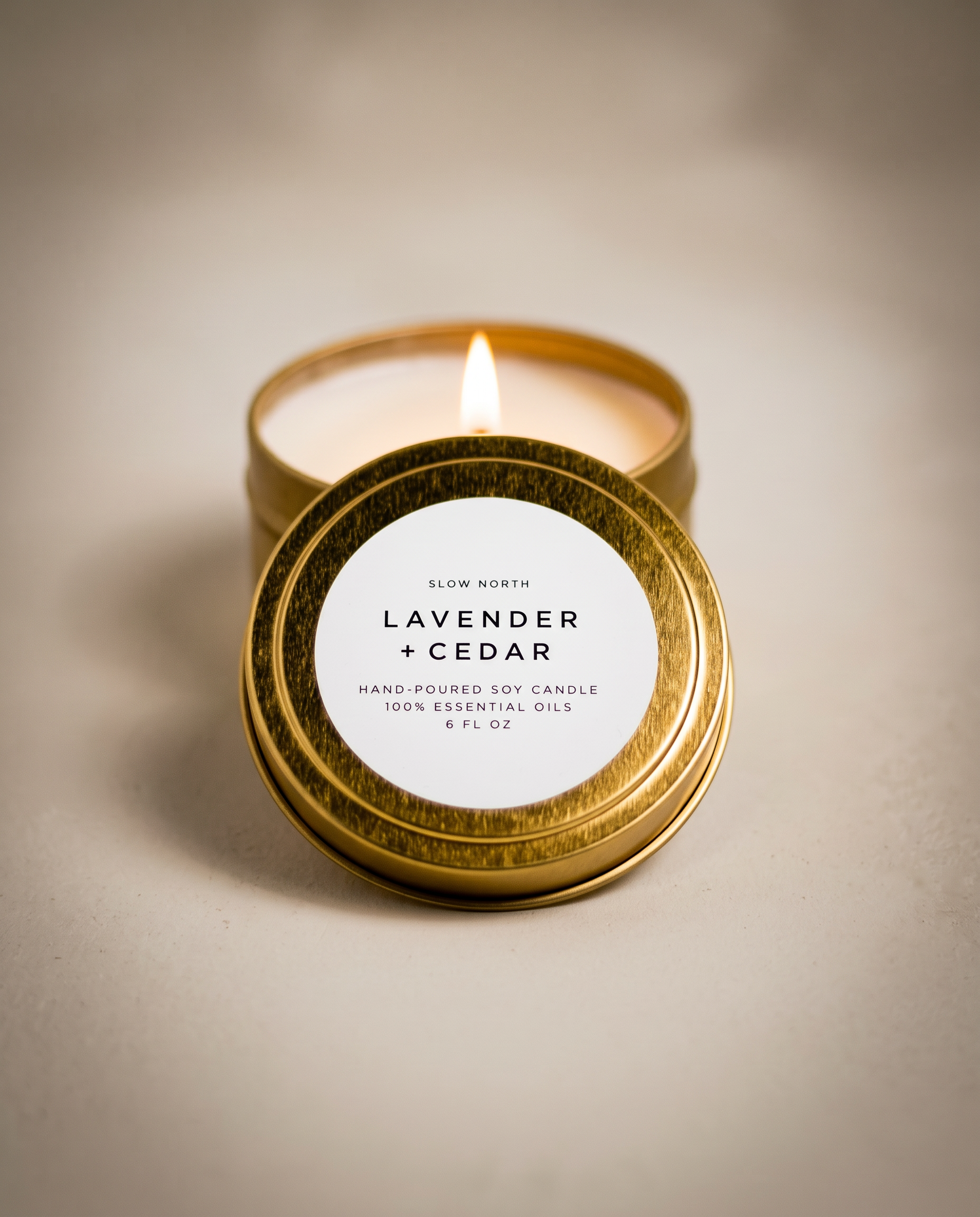 Lavender and Cedar Travel Tin Candle
