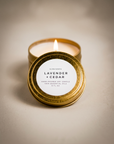 Lavender and Cedar Travel Tin Candle