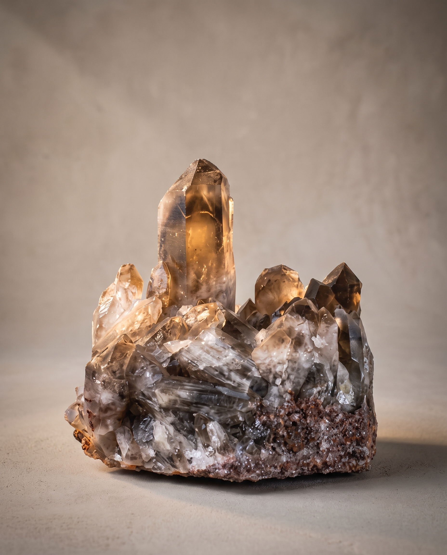 Smokey Quartz Cluster Large