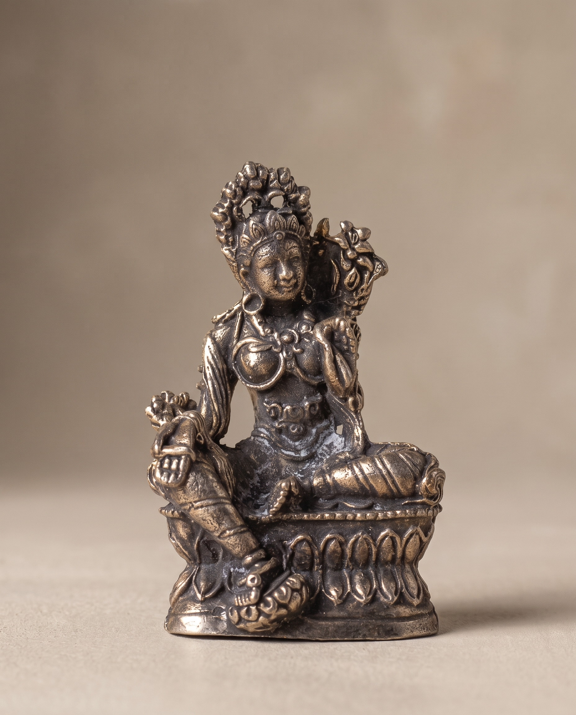 Brass Deity Statuette Green Tara