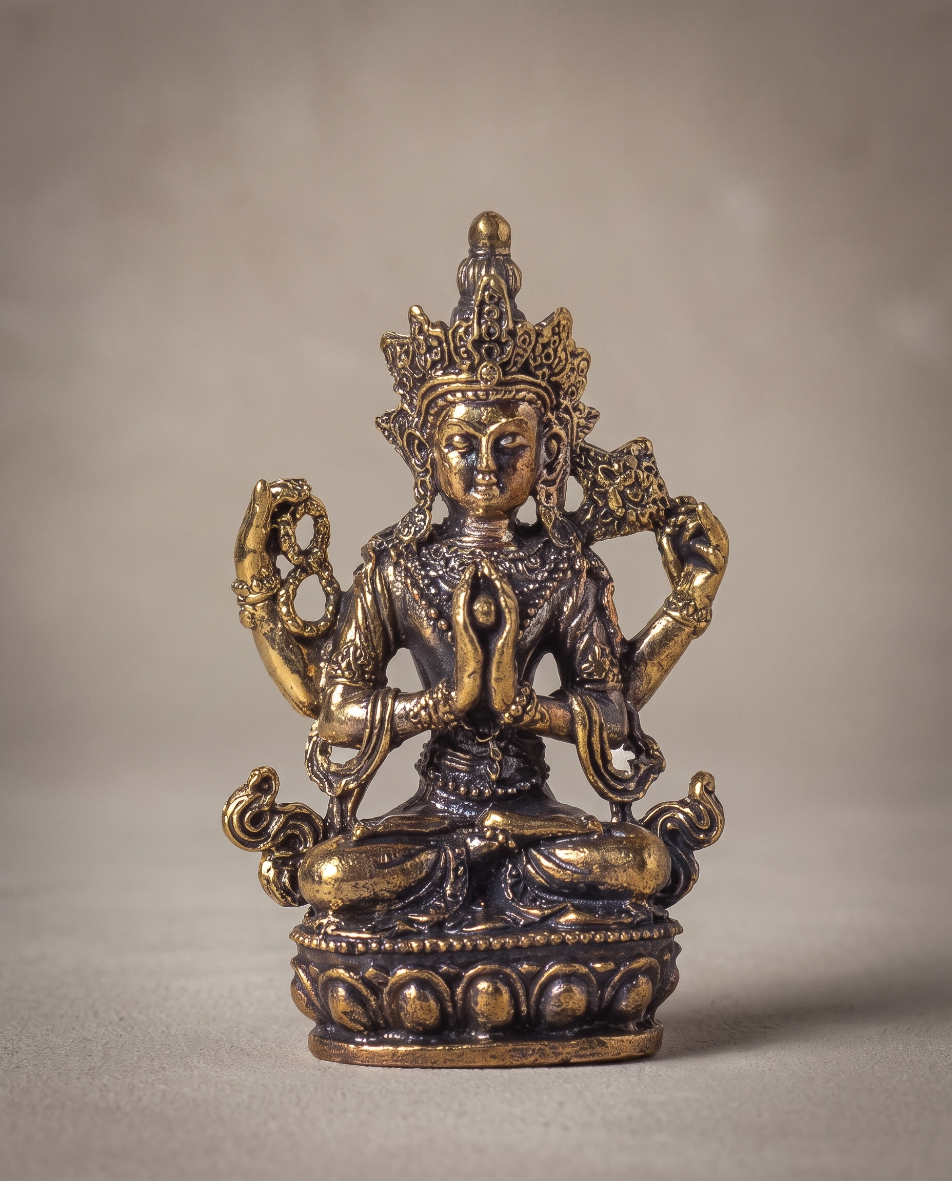 Brass Deity Statuette Avalokiteshvara