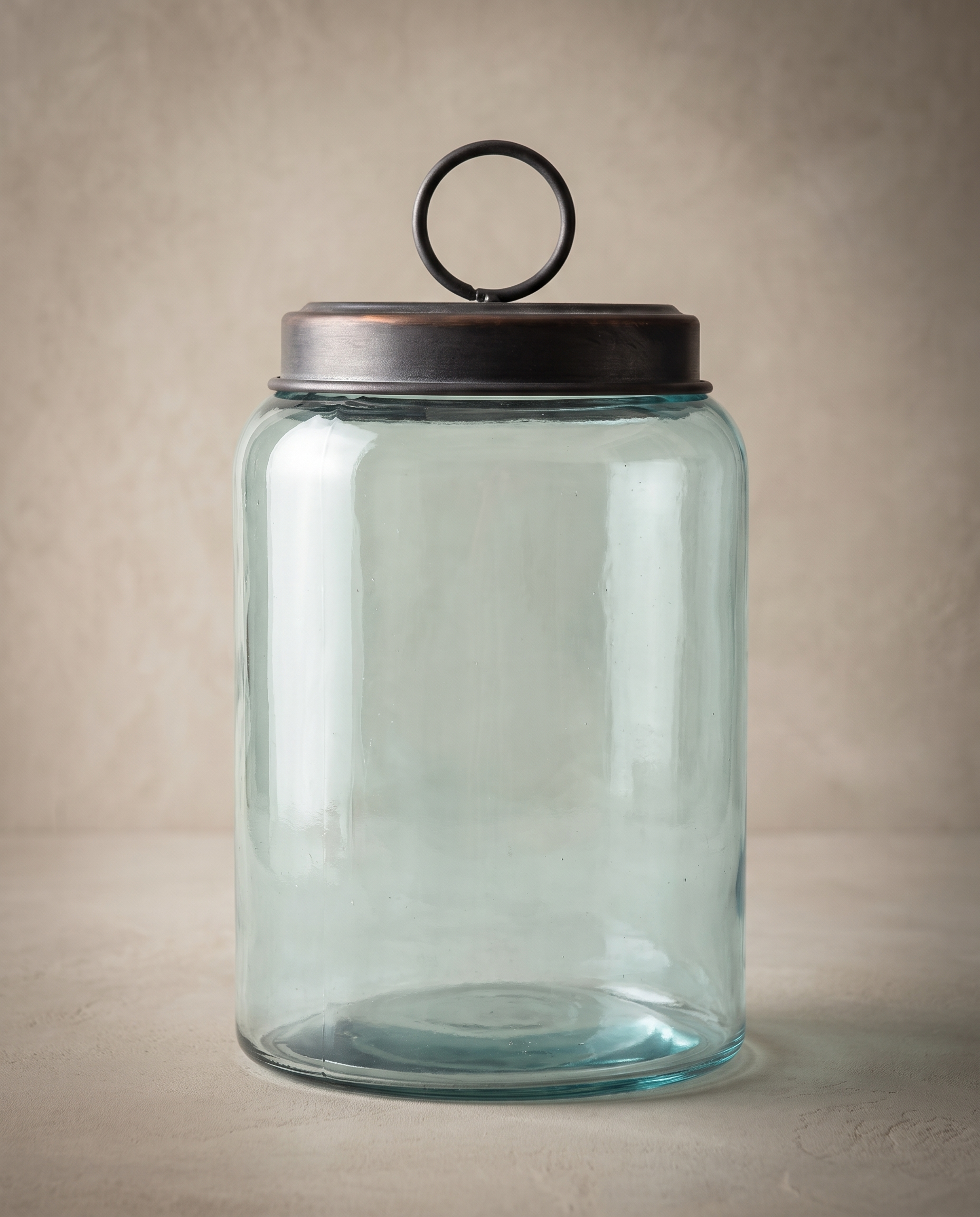 Glass Canister with Metal Lid
