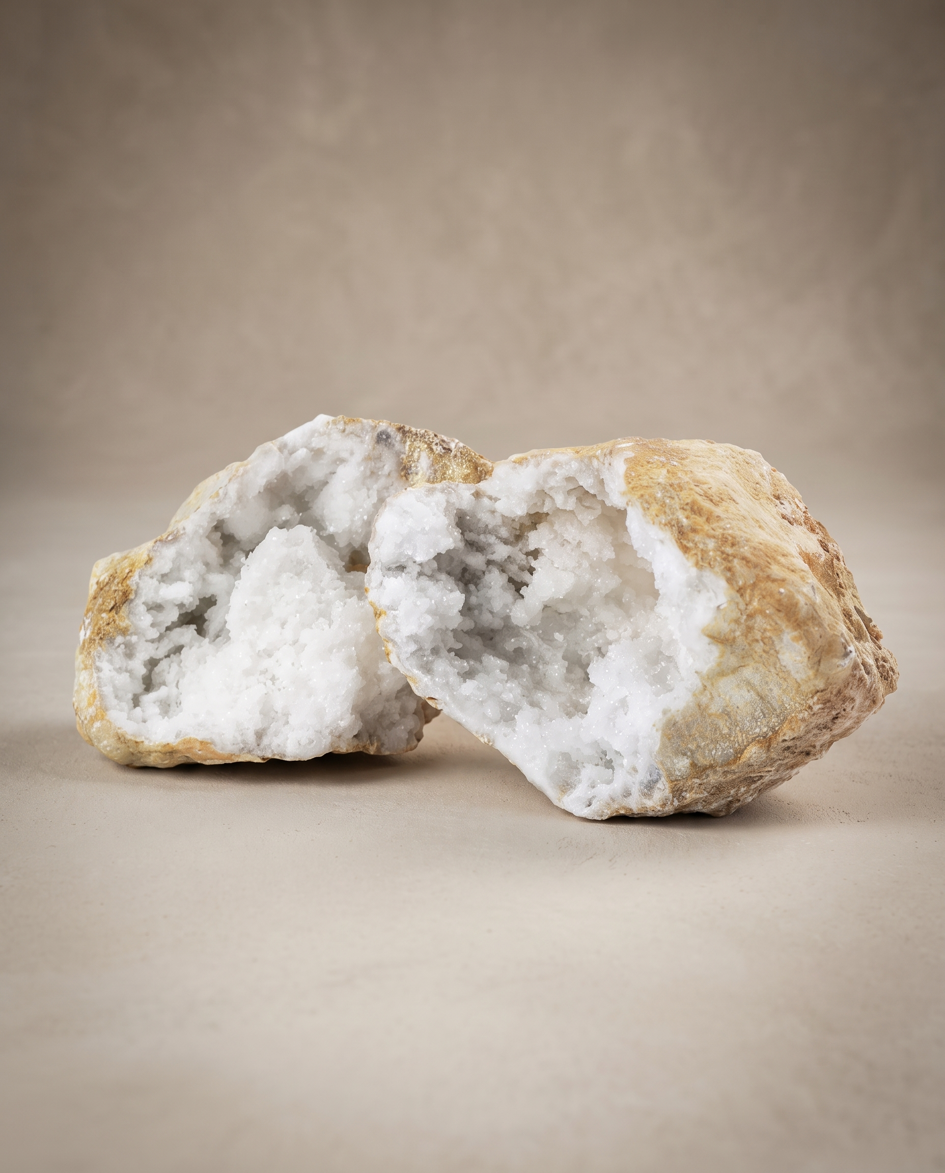 Quartz Split Geode Half Medium