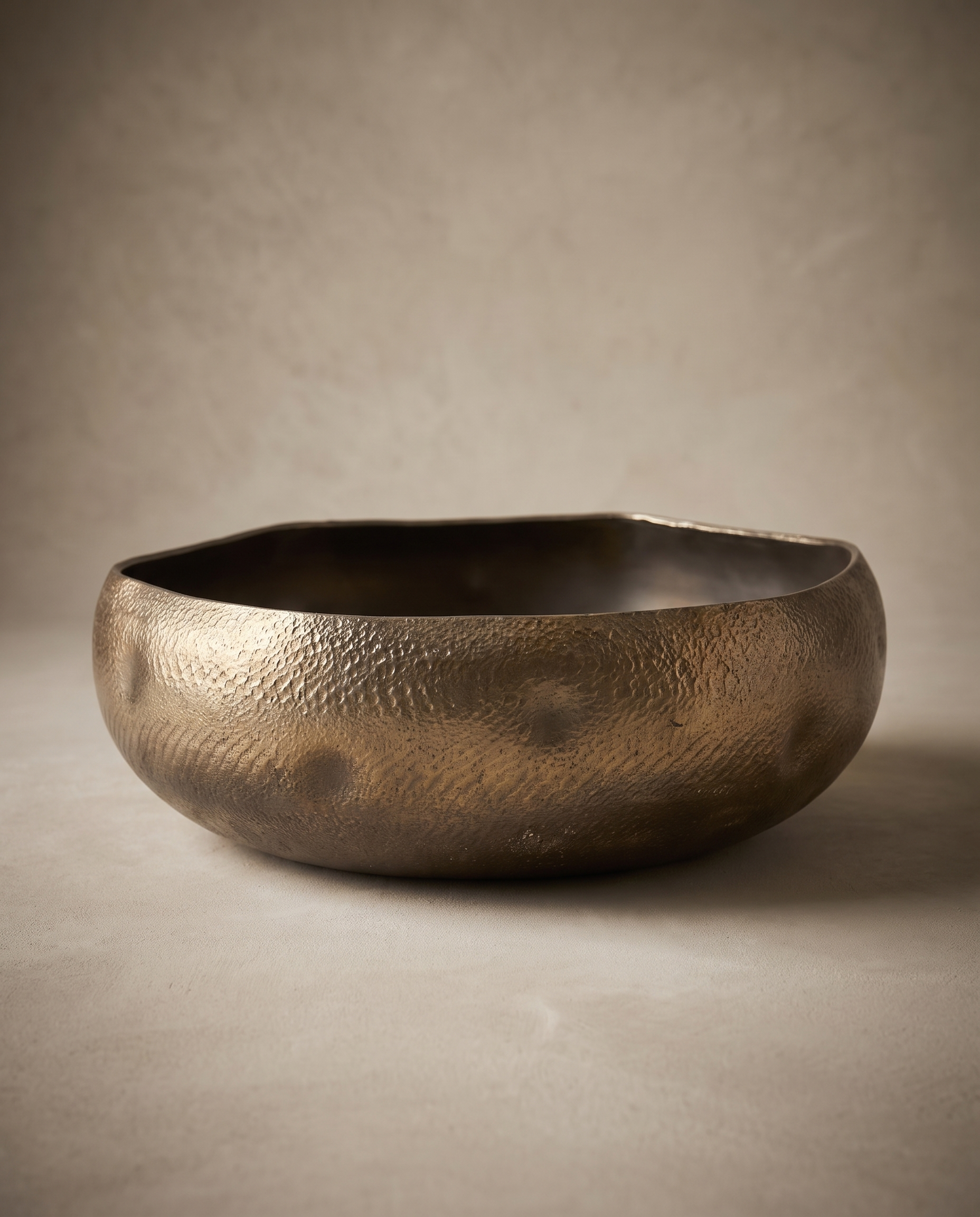 Dimpled Metal Bowl