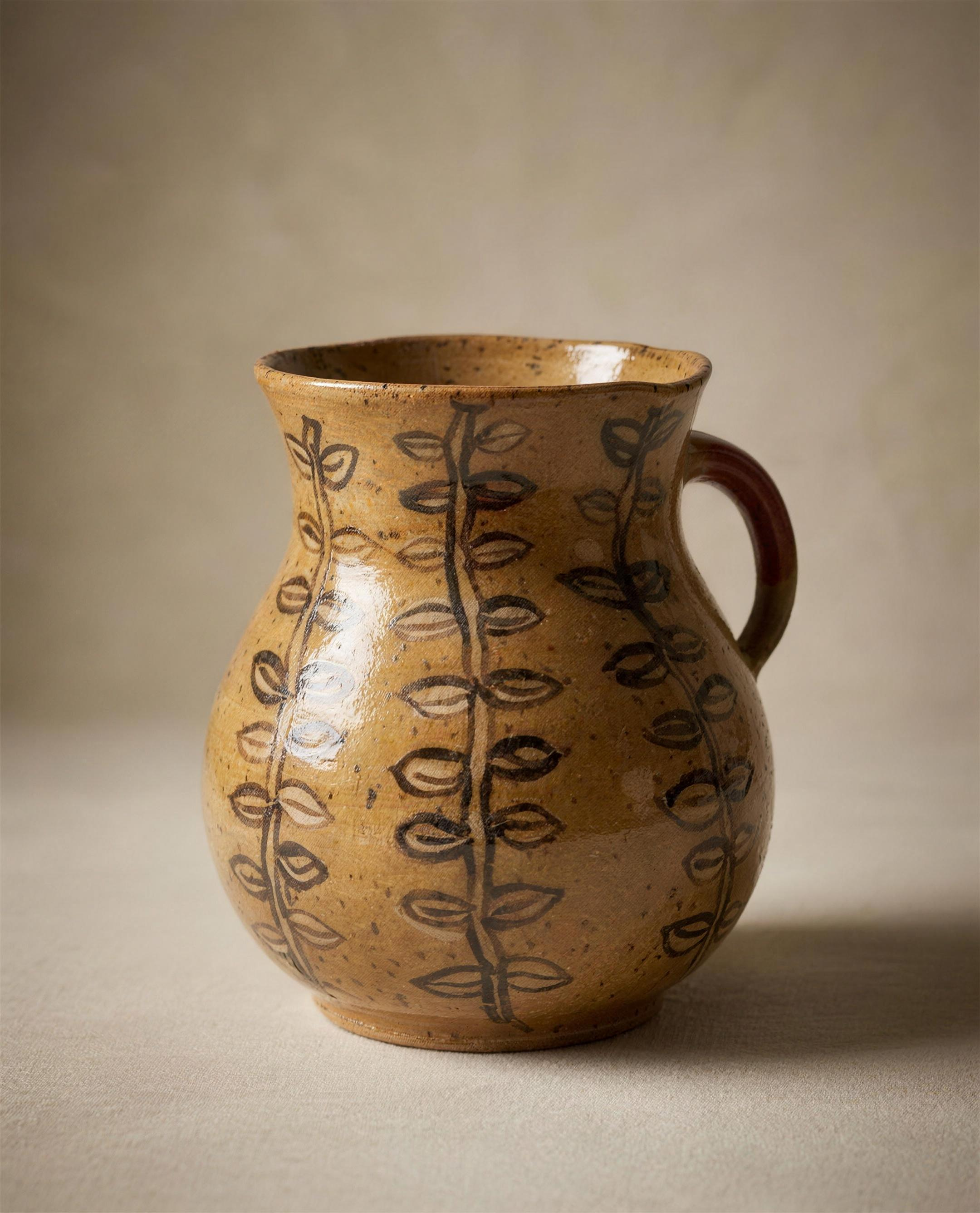 Leaf Vine Pitcher Vase
