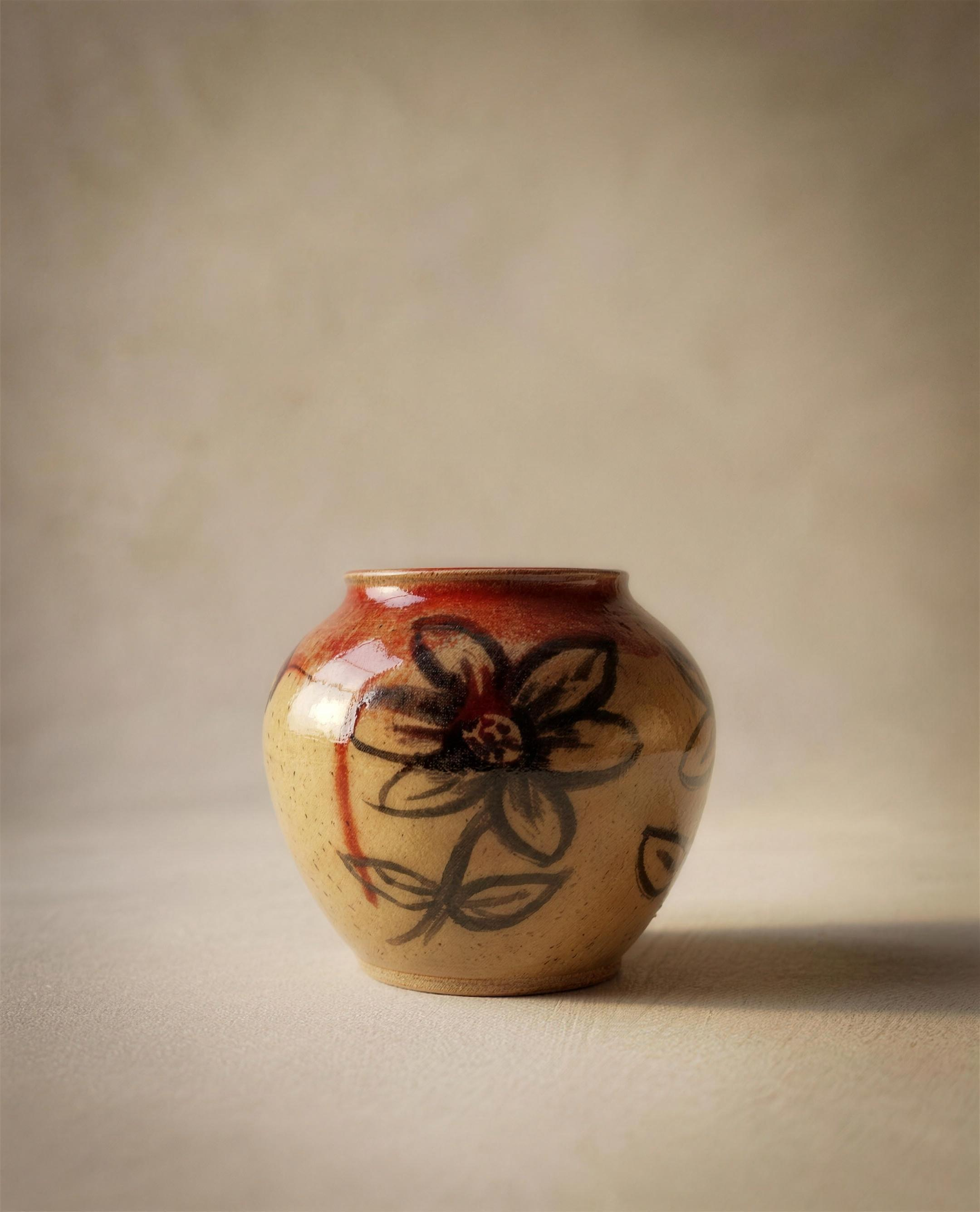 Red Bloom Vase