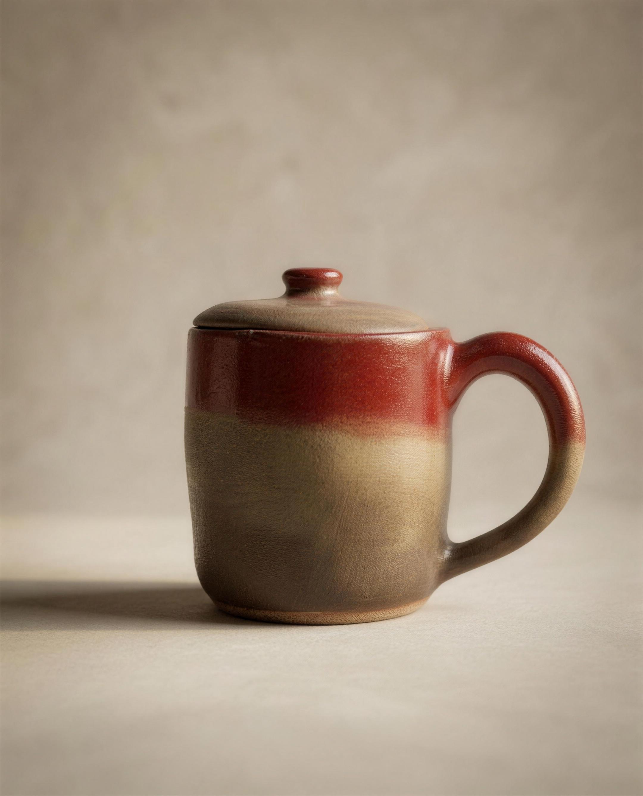 Lidded Mug, Red, No. 2