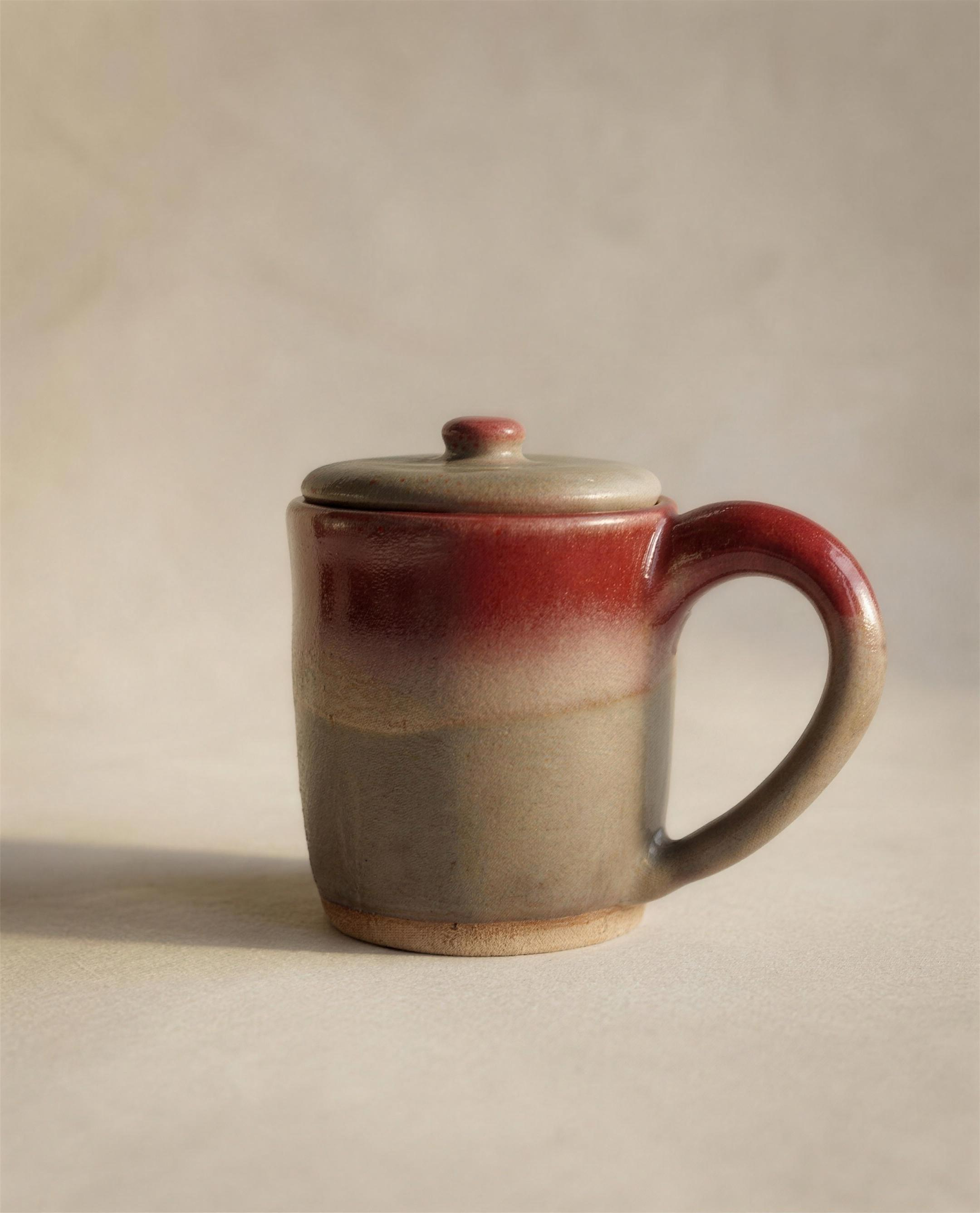 Lidded Mug, Red, No. 1