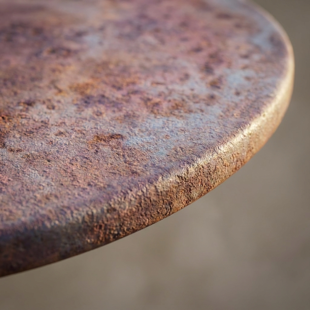 The Iron Lace Table - patina detail