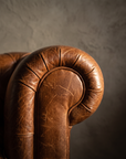 Macro detail of leather grain and distressed patina