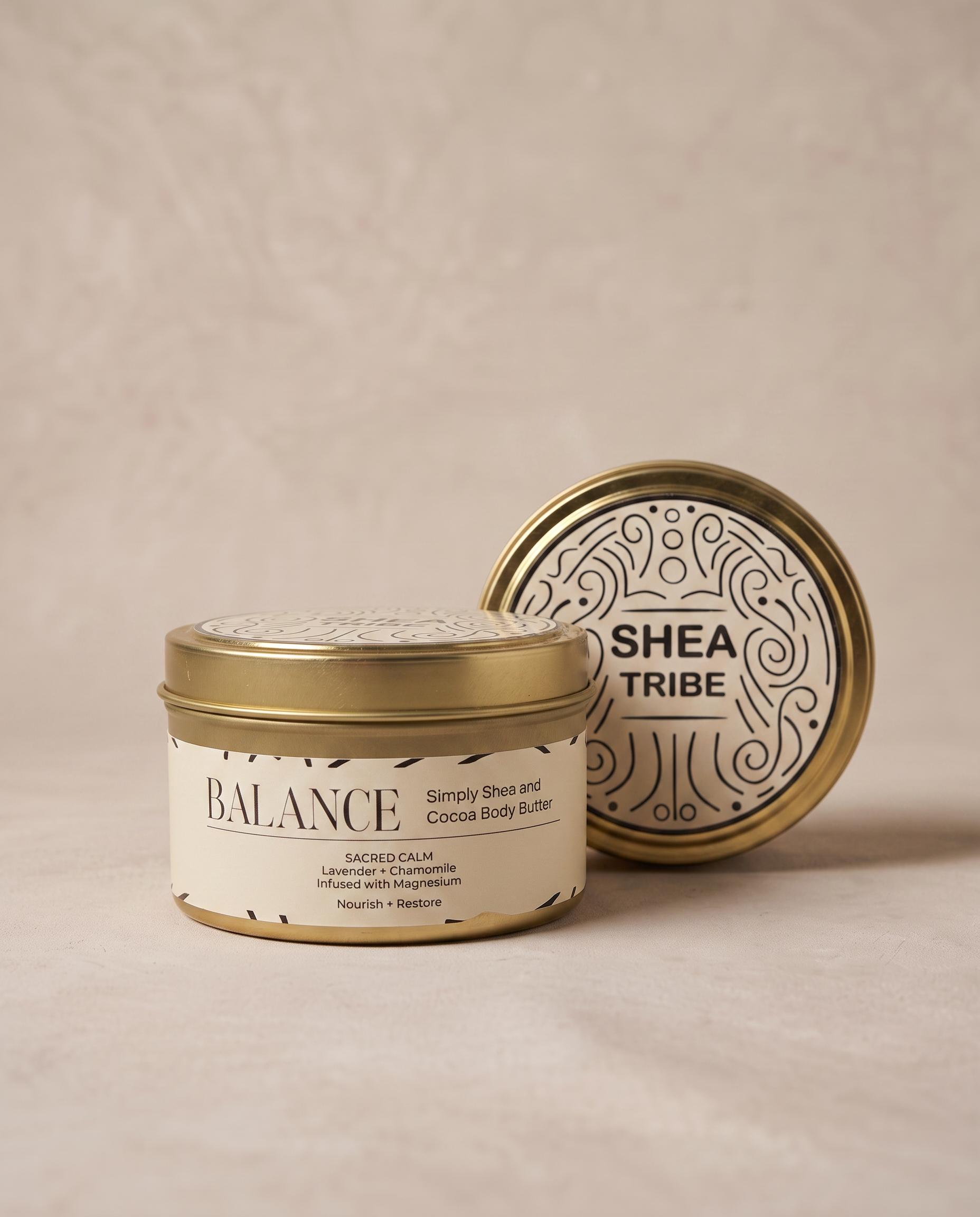 Balance Body Butter tin, Sacred Calm, by Shea Tribe