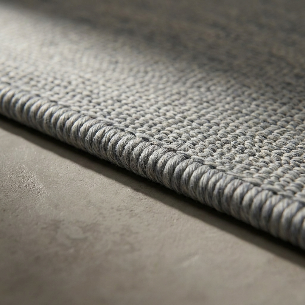 Macro detail of the tight rolled selvedge edge