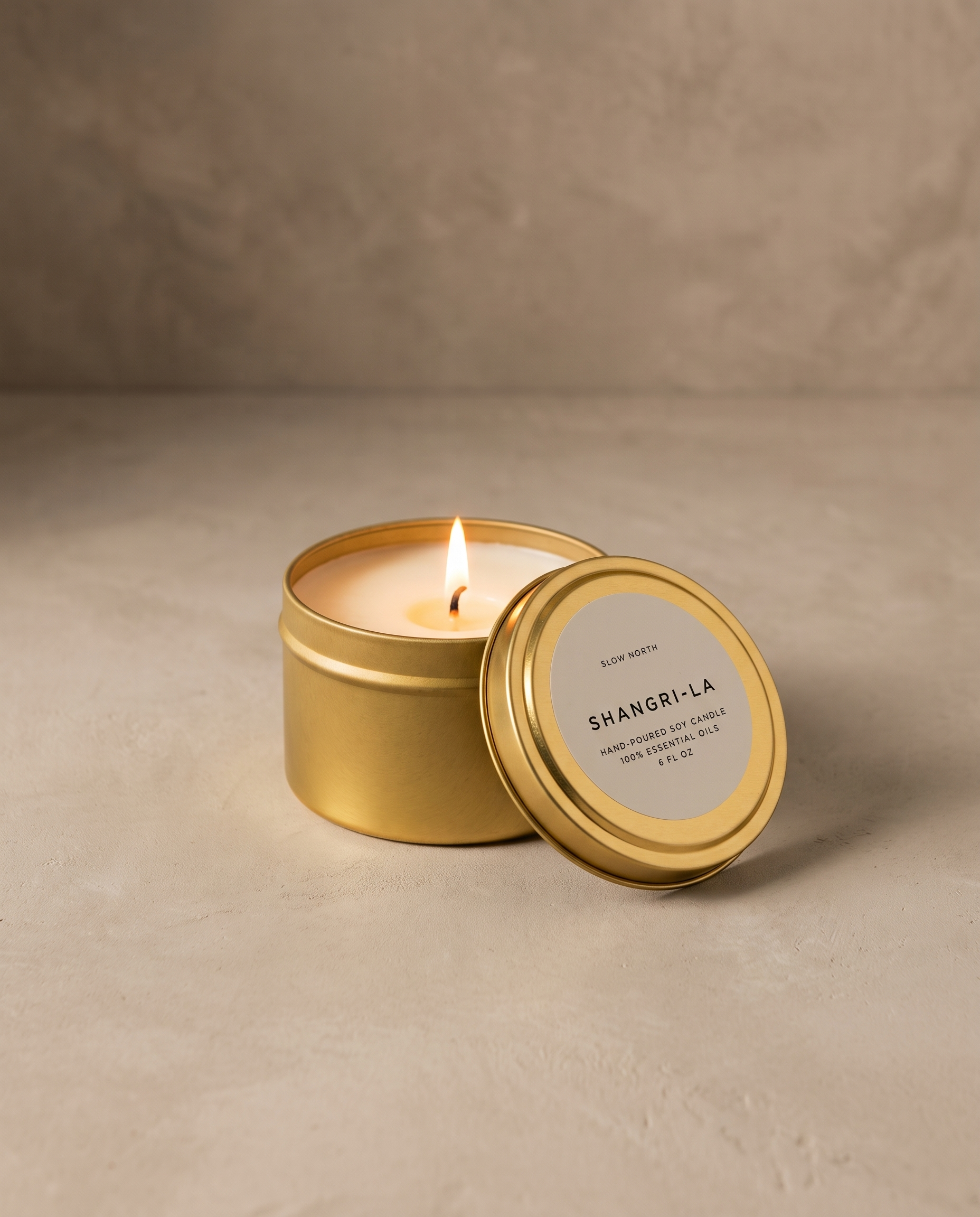 Shangri-La Travel Tin Candle