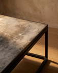Versailles parquet top and iron base detail
