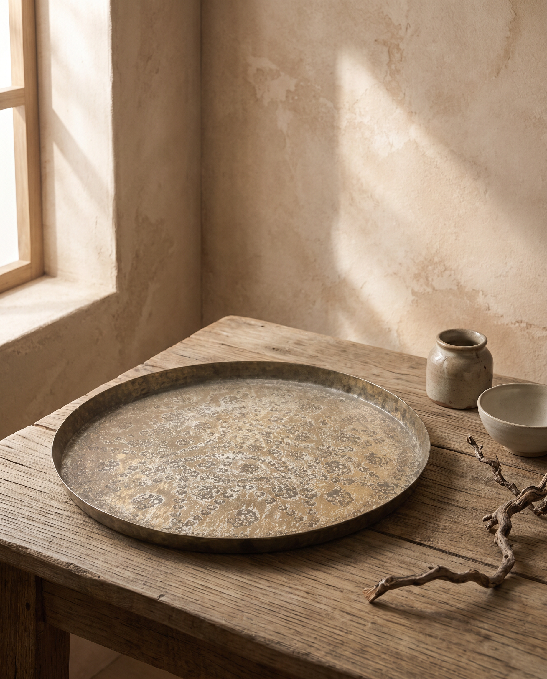 Ancient Indian Hammered Plate
