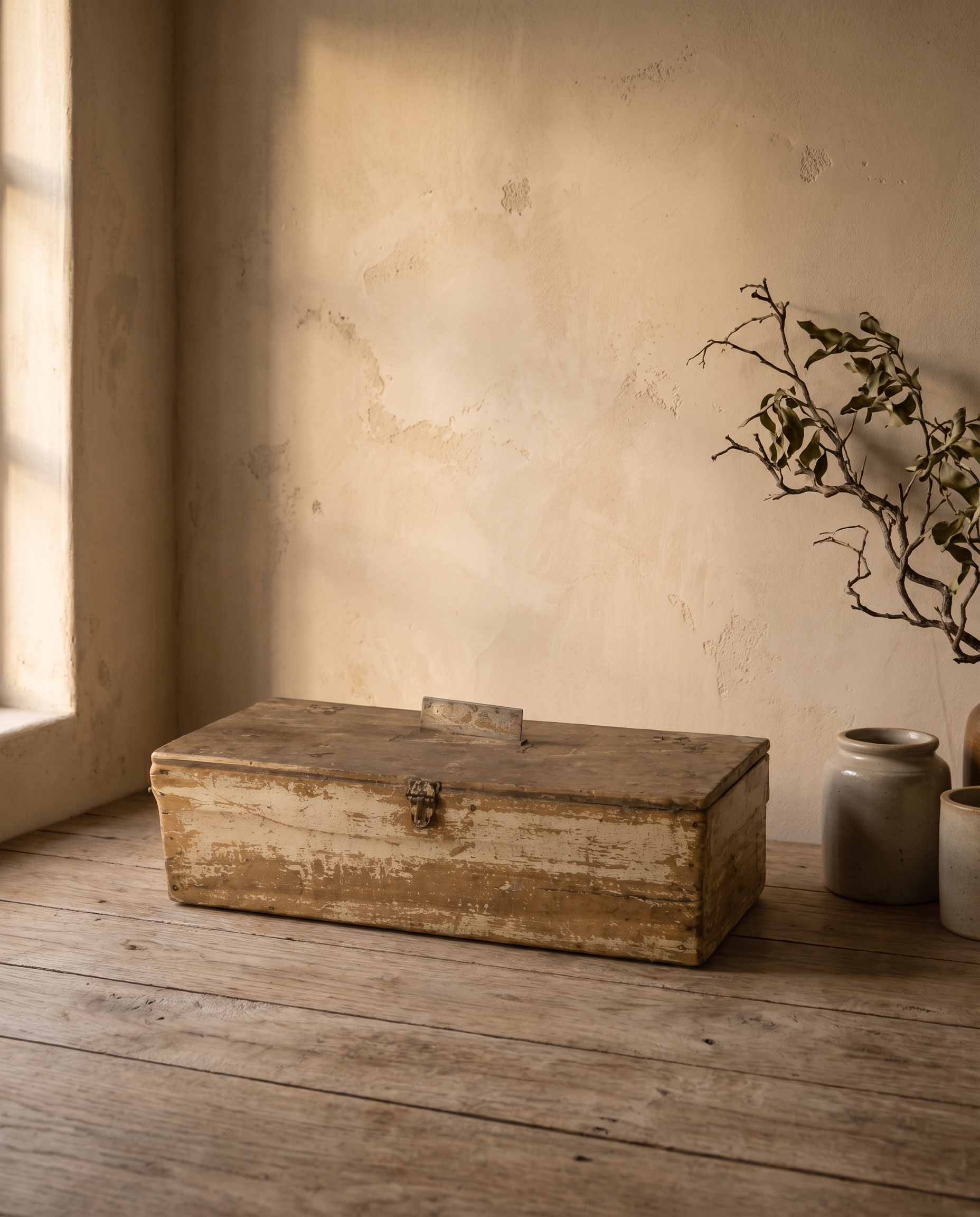 Antique Distressed Wood Box