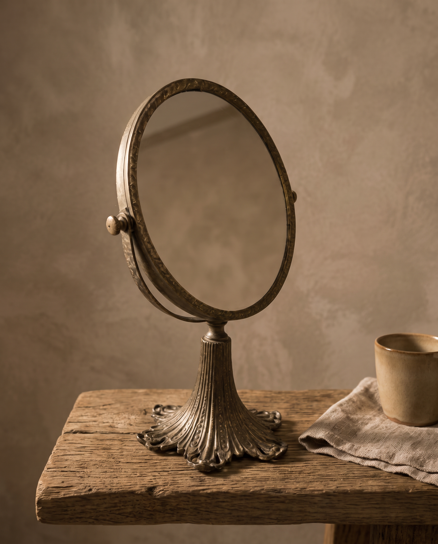 Antique Brass Vanity Mirror