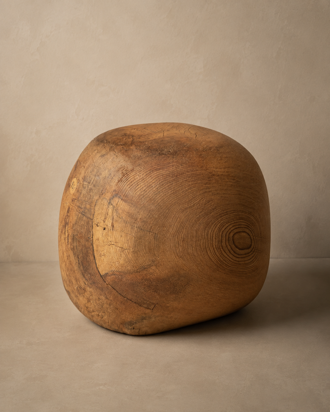 Large Rounded Wooden Ball