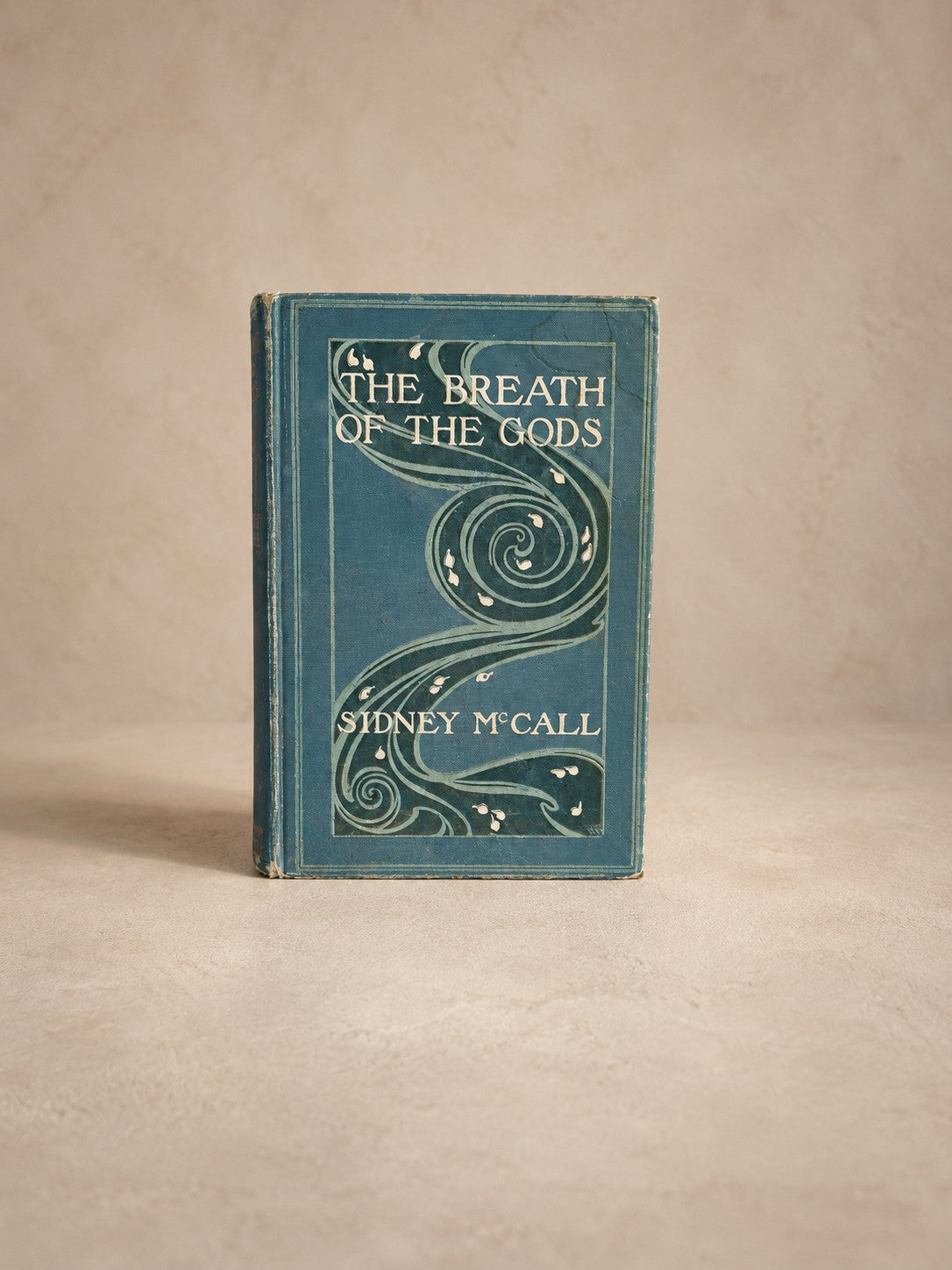 Antique book in teal cloth with gilt lettering