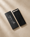 Organic Erotic matchbox — black matches with white tips