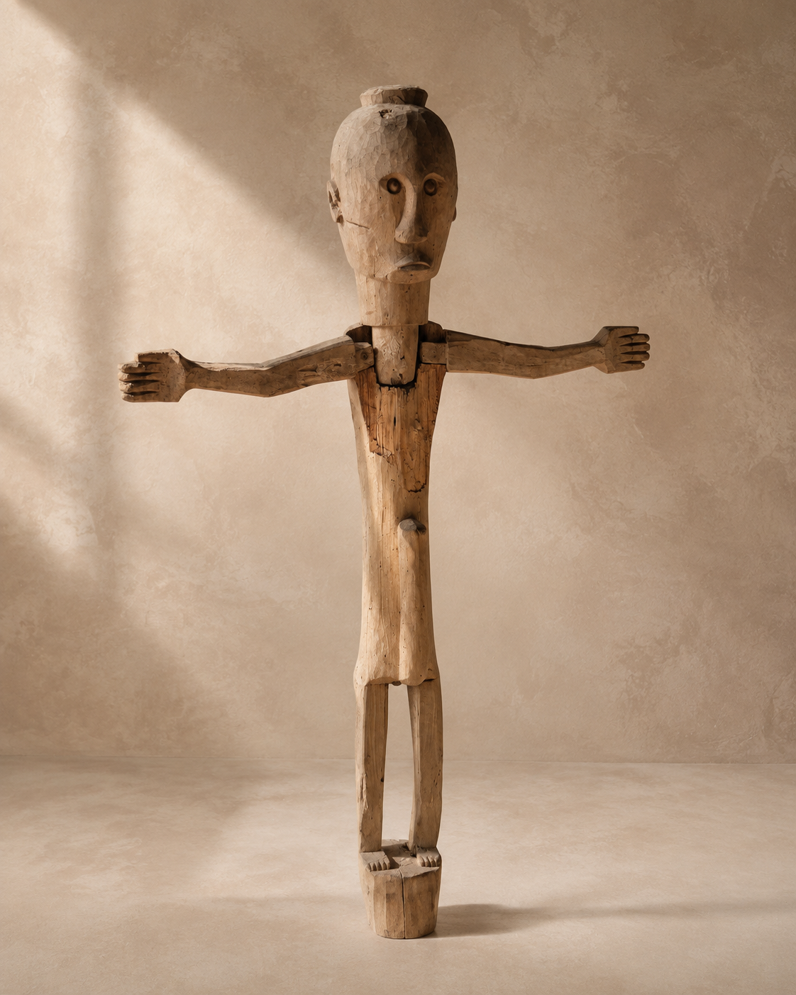 Tall Carved Wood Figure