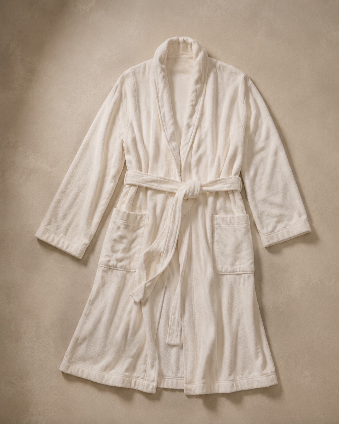 White Shawl Collar Robe