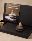 BinDesign backflow incense landscape set with river stones and slate